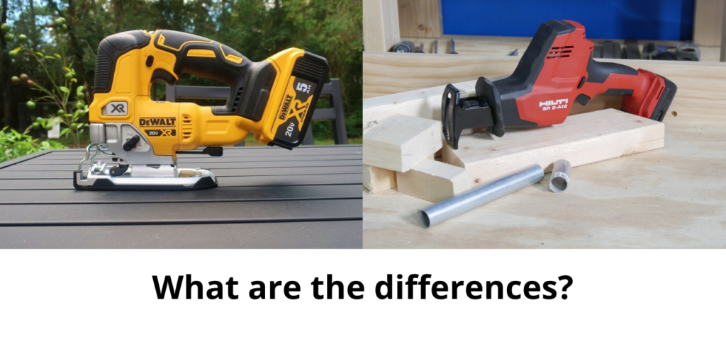 Differences between reciprocating saw vs jigsaw